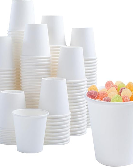 Lamosi 100 Pack 5 oz Paper Cups, Disposable Small Bathroom Cups 5oz, Mini Espresso Cups for Mouthwash, Travel, Party, Picnics, Home