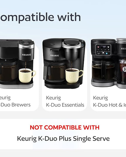 Reusable Keurig K-Duo Coffee Filter for K-Duo Hot & Iced(Gen 2), K-Duo, K-Duo Essential Brewers Only - Carafe Basket Permanent Coffee Filters for Keurig K Duo Coffee Makers