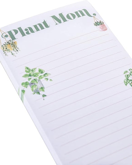 Graphique “Plant Mom” Magnetic Notepad | 100 Tear-Away Sheets | Grocery, Shopping, To-Do List | Magnetic Writing Pad for Fridge, Kitchen, Office | Lined Paper | Great Gift | 4” x 9.25”