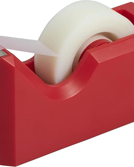 JAM PAPER Colorful Desk Tape Dispensers - Red - Sold Individually