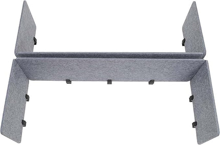 Stand Up Desk Privacy Panel, 6Pcs Clamp-On Acoustic Desk Divider Table Mounted Privacy Panel Sound Proof Dividers(2Long Panel 47.25x16In&4 Short Panel 23.6x16In) (2Long Panel -59x16In)