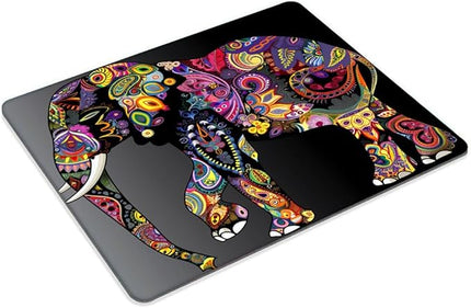 Square Mouse Pad Decorative Patterned Elephant-9,Gaming Mouse Pads for Desk,Soft Computer Waterproof Non-Slip Mouse Mat