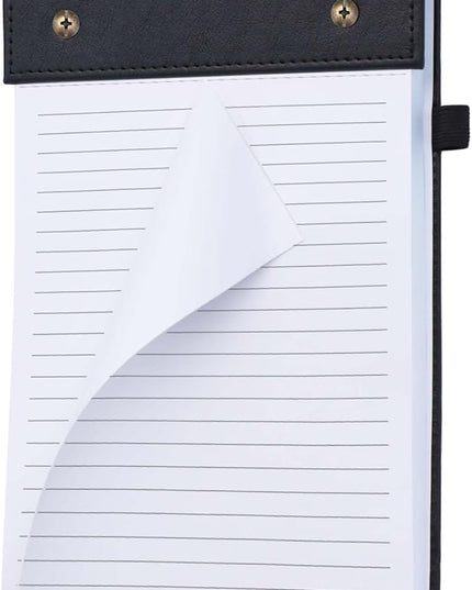 Mogoostry A5 Lined Planning Pads 5.9" x 8" Planner To Do List Memo Note Pads Screw Binding Writing Paperboard Notepad, 100 Sheets per Pack, Black