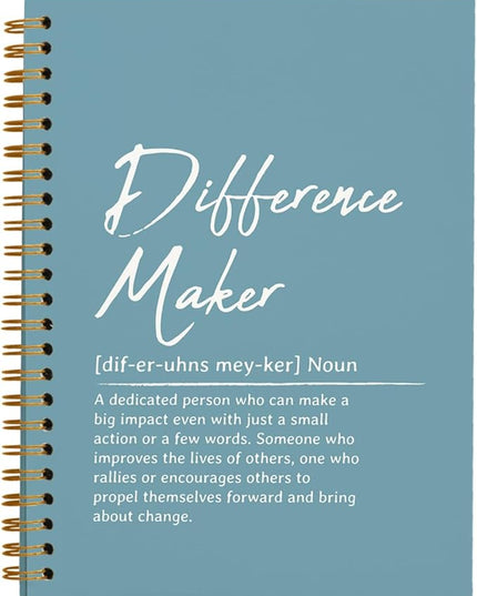 OXW Blue Meeting Notebooks for Work, Difference Maker Gift Office Work Notebook Journal for Writing Note Taking, Thank You Gifts for Women Men Leader Boss Mentor Manager Principal, 5.5"x8.3"