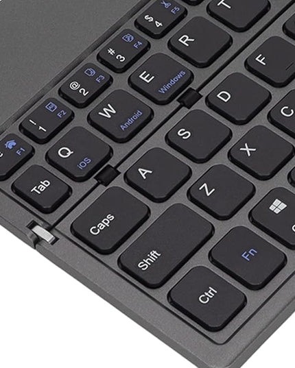 Vvikizy Foldable Laptop Keyboard, Portable Wireless BT Keyboard with 140mAh Battery and Phone Holder, for iOS Tablets Laptops