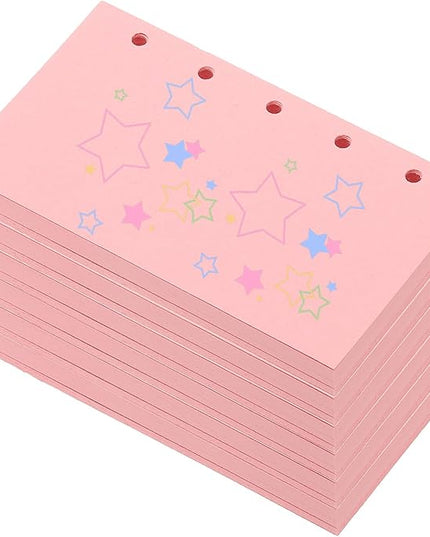 PATIKIL Colored Loose Leaf Paper, 4.1" x 2.5"(A8) 300 Sheets 5 Holes Punched 150GSM Blank Binder Refill Paper Supplies for Office Note Taking Teacher Planner Journal Notebook, Yellow