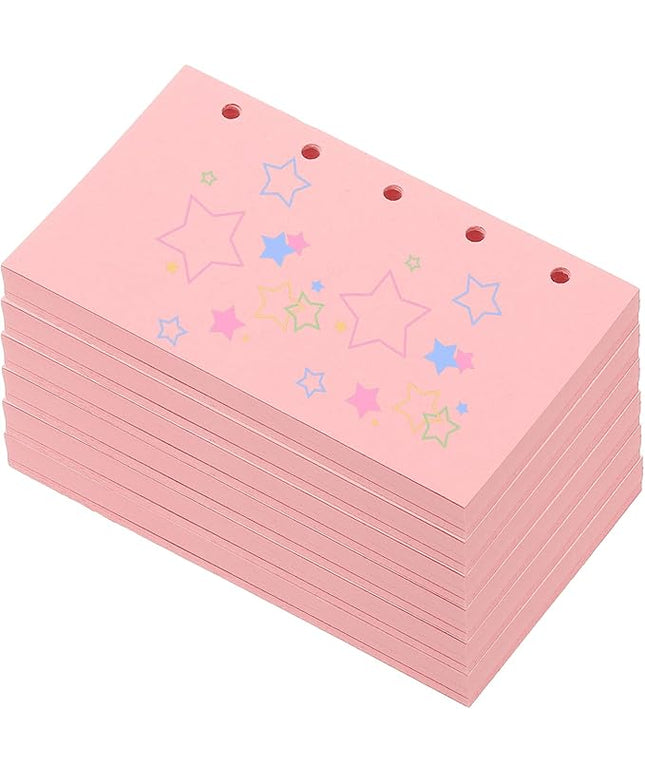 PATIKIL Colored Loose Leaf Paper, 4.1" x 2.5"(A8) 300 Sheets 5 Holes Punched 150GSM Blank Binder Refill Paper Supplies for Office Note Taking Teacher Planner Journal Notebook, Yellow