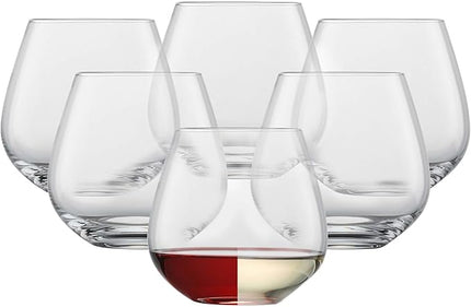 SCHOTT ZWIESEL Forté Rocks Glass (Set of 6), Stemless Tumbler for Various Types of Wine, Dishwasher-Safe Tritan Crystal Glasses, Made in Germany (20 Ounce)