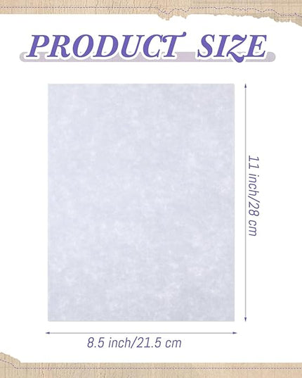 Epakh 200 Pcs Old Age Parchment Paper 8.5 x 11 Inch Standard Letter Vintage Colored Old Parchment Semblance Double Side Printing Paper (Light Purple)