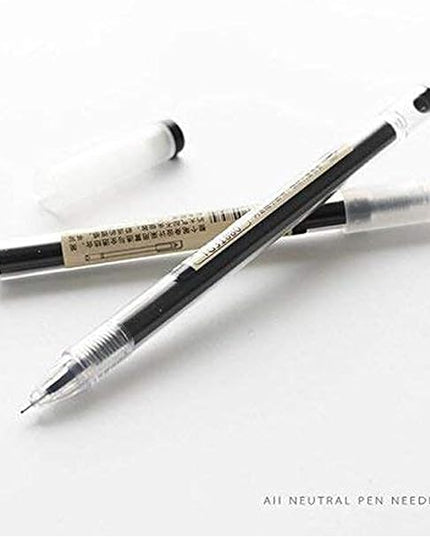 BEMLP Gel Ink Pen Japanese Style Liquid Ink Rollerball Pens Quick Drying 0.35mm Ultra Fine Point Ballpoint Maker Pen Premium for Office School Stationery Supply,12 Pcs/Set, Black