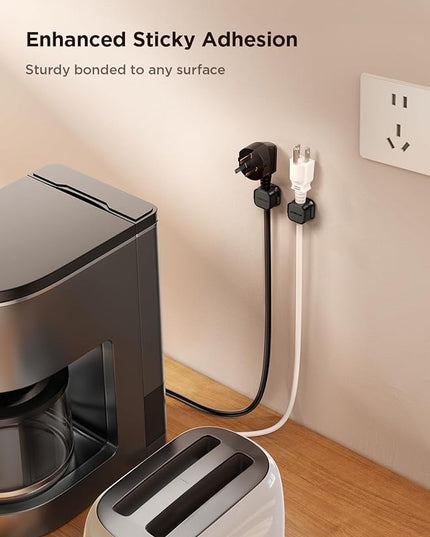 6 Pack Magnetic Cable Clips [Cable Smooth Adjustable] Cord Holder, Under Desk Cable Management, JOYROOM Adhesive Wire Holder Keeper Organizer for Home Office Desk Phone Car Wall Desktop Nightstand