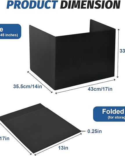2 Pack Desk Dividers for Students,3-Fold Privacy Screens,Testing Dividers for Classroom Waterproof,Plastic Easy Clean Privacy Shields for Student Includes Extra Labels