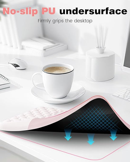 Ospelelf Mouse Pad with Wrist Rest Ergonomic Comfortable Pain Relief Mousepad Wrist Support for Computer Solid Pink