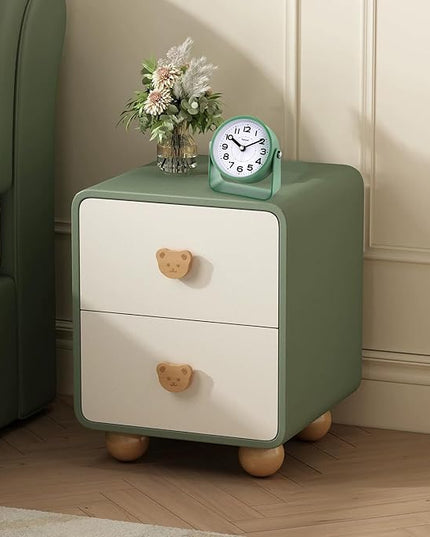 Tinload Analog Alarm Clock for Bedroom, Silent Non-Ticking Quartz Movement, Battery Operated with Snooze & On-Demand Light, Bedside Desk Table Clock, Ideal for Home, Office (Green)