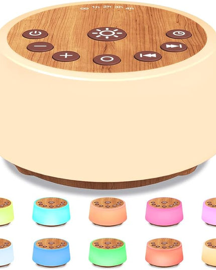 Color Noise Sound Machines with 10 Colors Night Light 25 Soothing Sounds and Sleep White Noise Machine 32 Volume Levels 5 Timers Adjustable Brightness Memory Function for Adult Kid Baby
