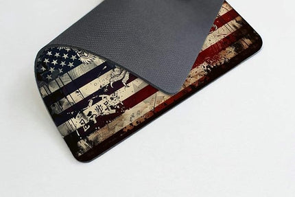 Square Mouse Pad Fierce Mythical Dragon with National Flag-1,Gaming Mouse Pads for Desk,Soft Computer Waterproof Non-Slip Mouse Mat