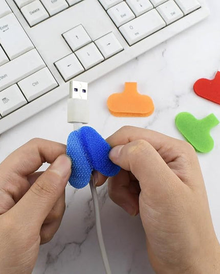 32 Pieces Multi-Color Electronic Cable Identification Tags Write On Cord Labels for Computers Cable Management Writable Wire Tags for Electronics Self-Adhesive Nylon Wrap-It Cable Label (8 Colors)
