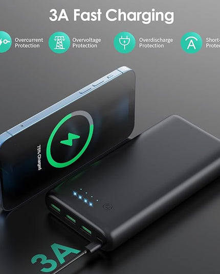Portable Charger 36800mAh Power Bank,PD Fast Charging USB C External Battery Pack,4 Outputs 2 Inputs Travel Essentials Portable Phone Charger for iPhone 17/16/15/14/13/12,Galaxy S24 Android Phone etc
