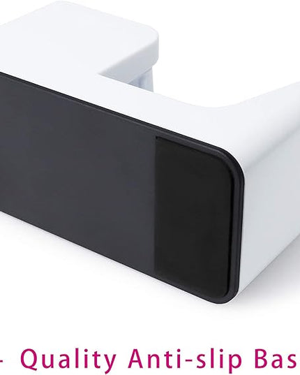 ABEL SimpleWork Desktop Tape Dispenser, White, 1 in Core, Non-Skid Weighted Base, Tape Cutter for Office, Home, School, and Crafts