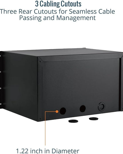 Tecmojo 6U Rack Drawer,Rack Mount Drawer for 19in Network Equipment/Server/AV Rack or Cabinet Enclosure,Sliding and Lockable Server Rack Drawer - Load-Bearing 44lb (20kg),with Cable Management Holes