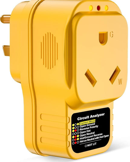 30 Amp RV Surge Protector with Circuit Analyzer, 30A Male to Female Plug, 2100 Joules Surge Protection, LED Indicator Lights for Camper & Travel Trailer (Basic)