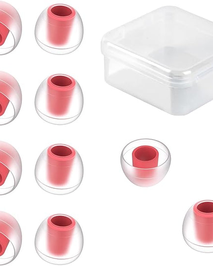 5 Pairs KBEAR 07 Ear Tips, KINBOOFI Silicone IEM Eartips,Red Small Earbuds Eartips for KZ ZST ZS10 PRO AS10 ZSN ZSN ZSN PRO X ZSN PRO ZAR ZS10 PRO X Wired Headphone (RED,S/S/S,5 Pairs)
