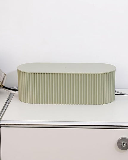 Green Cord Organizer Box, Plastic Cable Management Box with Lid, Power Strips Protector Cover Under TV and Desk for Home, Office, Bathroom, School, Wires Hider Protector for Floor (Small)