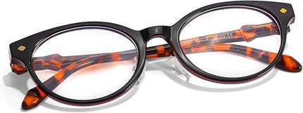 IGnaef Blue Light Blocking Glasses for Women, Oval Frame Bluelight Glasses for Gaming/Computer/Screen BL6216
