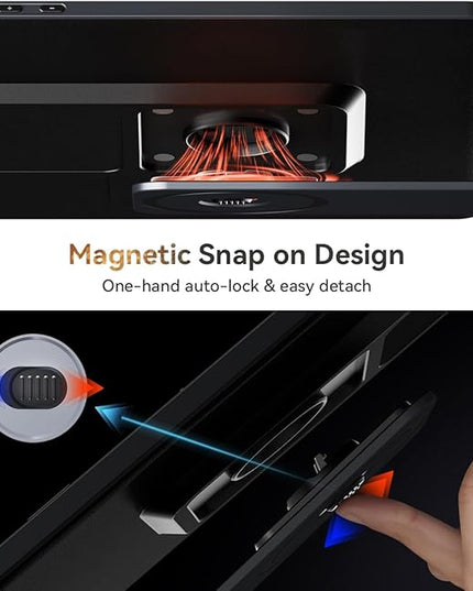 FQQ 15.6" Detachable Laptop Screen Extender, FHD 1080P IPS Dual/Triple Portable Monitor for Laptop, USB-C/HDMI Plug & Play, Multi/Extra Travel Display Computer Monitor for 12-18.5" Win/Mac/Android-S9H