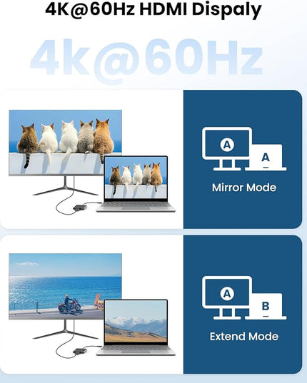 Battony USB C to HDTV Adapter with 4K@60Hz HDTV Output, Multi-AV Converter for for MacBook/Mac Pro Air iPad Pro and More Type-C Port Device