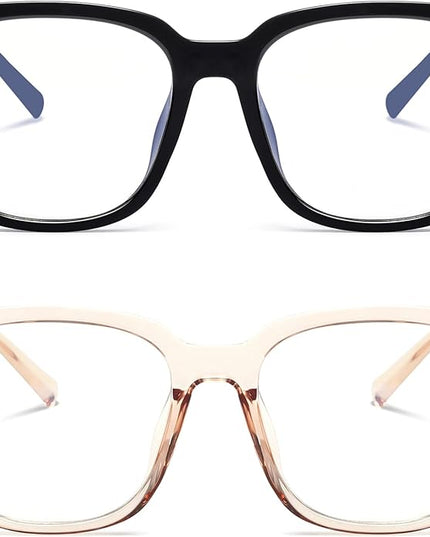 PANNER Oversized Square Blue Light Blocking Glasses for Women Men Anti Glare Reduce Eyestrain Computer Glasses