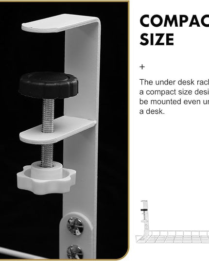 Under Desk Cable Management Tray Cord Organizer Rack 500Mm No-Drill Wire Storage Holder for Office Desk Power Cord Management