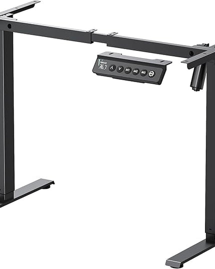 Electric Standing Desk Frame, Single Motor Height Adjustable Desk Legs with 4 Memory Presets, Lifts up to 46.8 in, 176 lb Capacity, Black Frame Only