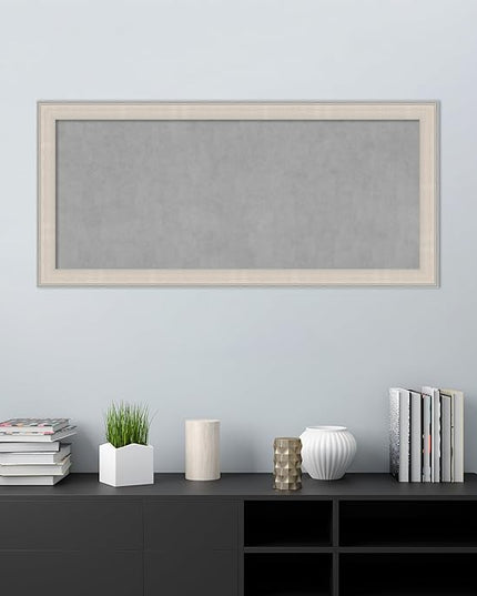 Amanti Art White Framed Magnetic Board 24x52 Oversize Vision Board for use with Magnets, 100% Metal Sheet to Display Items as Office Decor or for Home Organization in mudroom, Kitchen or Kids Room