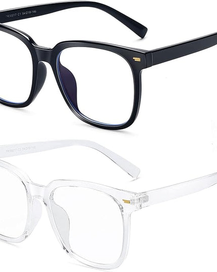 PANNER Oversized Square Blue Light Blocking Glasses for Women Men Anti Glare Reduce Eyestrain Computer Glasses