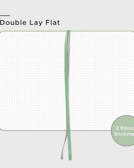 &And Per Se Graph Journal Notebook, 160 Pages, 5.7 x 8 inches College Ruled Thick Paper Notebook Journals for Writing, Grid Hardcover Notebook(1 Pack, Light Green)