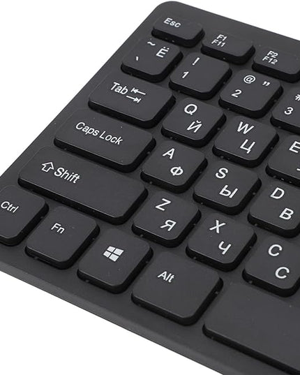 SENECESLI 78 Key Ultra Slim Language Keyboard, Russian Arabic English Bilingual Keyboard, Wireless Bluetooth, Travel Portable for Tablets Laptops Phones (Russian)