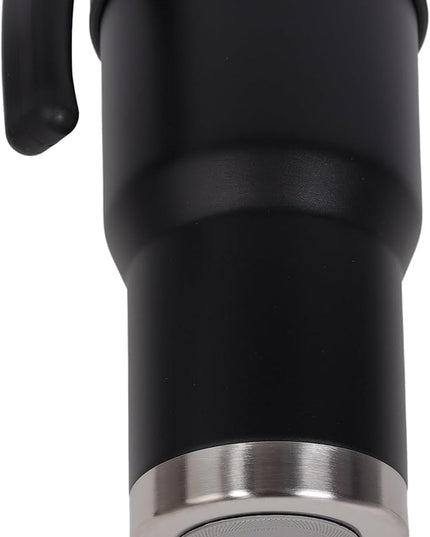 40 Oz Tumbler with Handle & Straw Lid, Insulated Stainless Steel Vacuum Flask, Double Wall Thermal Car Cup for Hot & Cold Drinks, Leak Proof, BPA Free (Charcoal Black)