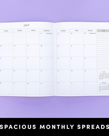 PAPERAGE 2026 Monthly Planner, 12 Months (January 2026 - December 2026), 8 in x 10 in, 2026 Planner with Large Monthly Spreads & Calendar Views, Note Pages, To Do Lists & Trackers, – Golden Safari