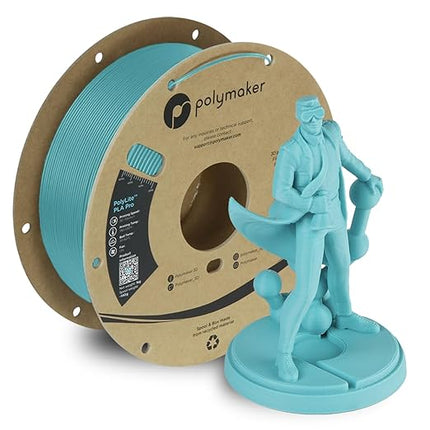 Polymaker PLA PRO Filament 1.75mm 1kg, Tough & High Rigidity Polymaker Teal 3D Printing Filament, PolyLite PLA PRO 3D Printer Filament 1.75mm, Print with Most 3D Printers