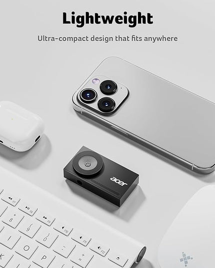 acer 4K Webcam for PC/Mac with All-Metal Unibody Sculpted, Sony 1/2" Sensor, PDAF, 2 Noise Reduction Mics, Privacy Cover, Lightweight, Fast Cooling, Streaming Camera for Live Meeting Commerce Gaming