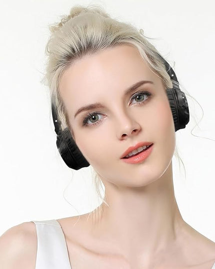 SoundMAGIC P23BT Portable On Ear Bluetooth Headphones CVC Noise Canceling Microphone HiFi Sound Stable Wireless Signal Connection Long Playtime with Detachable Cable for Game Black