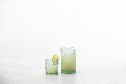 Fortessa Jupiter Hobnail Glass, 25 Ounce Mixing Hobnail Glass, Sage Green