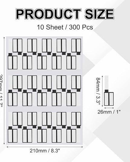 uxcell 300 Pcs Cable Labels, Waterproof Wire Cord Labels Tags, Cord Organizer Management Tags for Charger Cable Organizer Wire Markers Printer, Black
