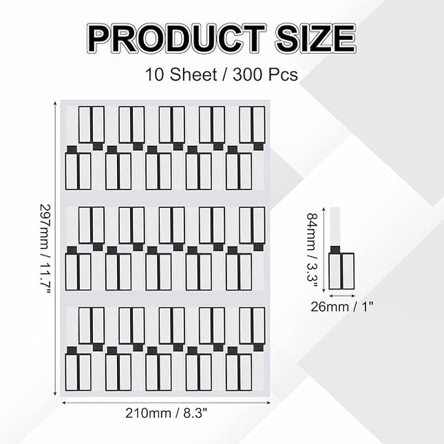 uxcell 300 Pcs Cable Labels, Waterproof Wire Cord Labels Tags, Cord Organizer Management Tags for Charger Cable Organizer Wire Markers Printer, Black