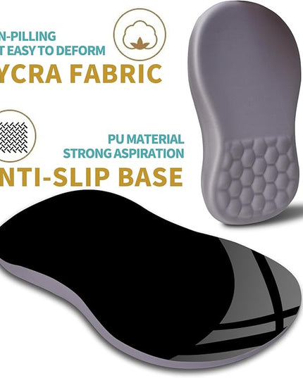 Hokafenle Ergonomic Mouse Pad Wrist Support with Massage Design, Wrist Rest Pain Relief Mousepad with Memory Foam&Non-Slip PU Base, Mouse Pads for Wireless Mouse & Desk (12x8 inch,Light Purple Gray)