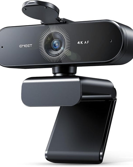 EMEET NOVA 4K Webcam for PC - Ultra 4K HD, PDAF Autofocus, Dual Noise-Cancelling Mics, 73° FOV, Auto Light Correction, USB-A, Privacy Cover, Ideal for High-End Business Meetings&Live Streaming
