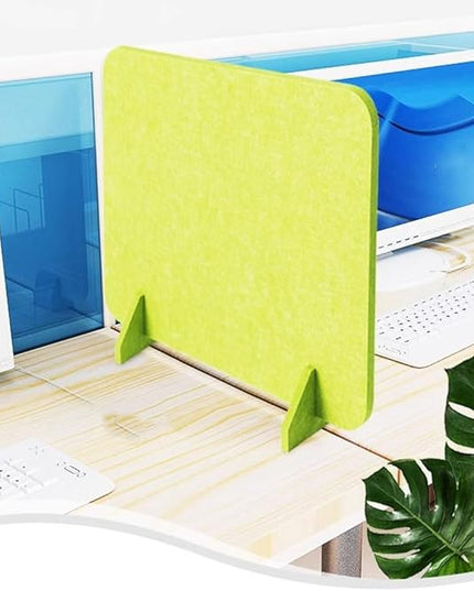 Acoustic Desk Divider Panel for Privacy, Noise Reduction & Visual Distraction, Ideal Home Offices – Stylish and Functional Office Partition, White