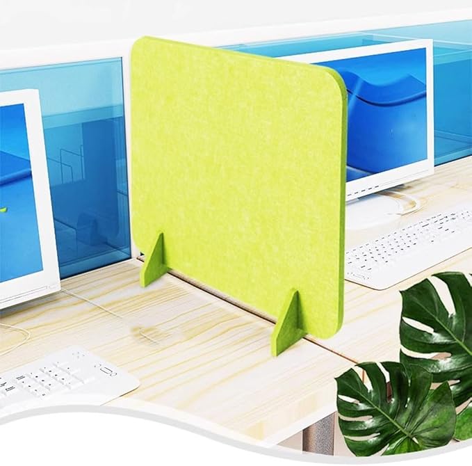 Acoustic Desk Privacy Divider Panel - Reduces Noise & Visual Distractions for Home Offices Stylish, Functional Soundproofing Solution in White