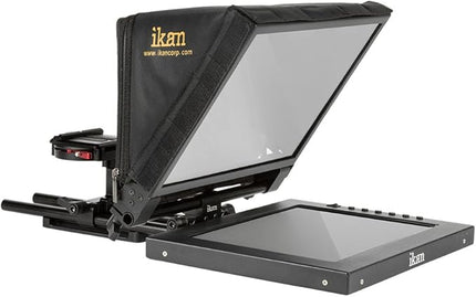Ikan 12-inch Portable Teleprompter Kit, Adjustable Glass Frame, Easy to Assemble, Extreme Clarity (PT1200) - Black